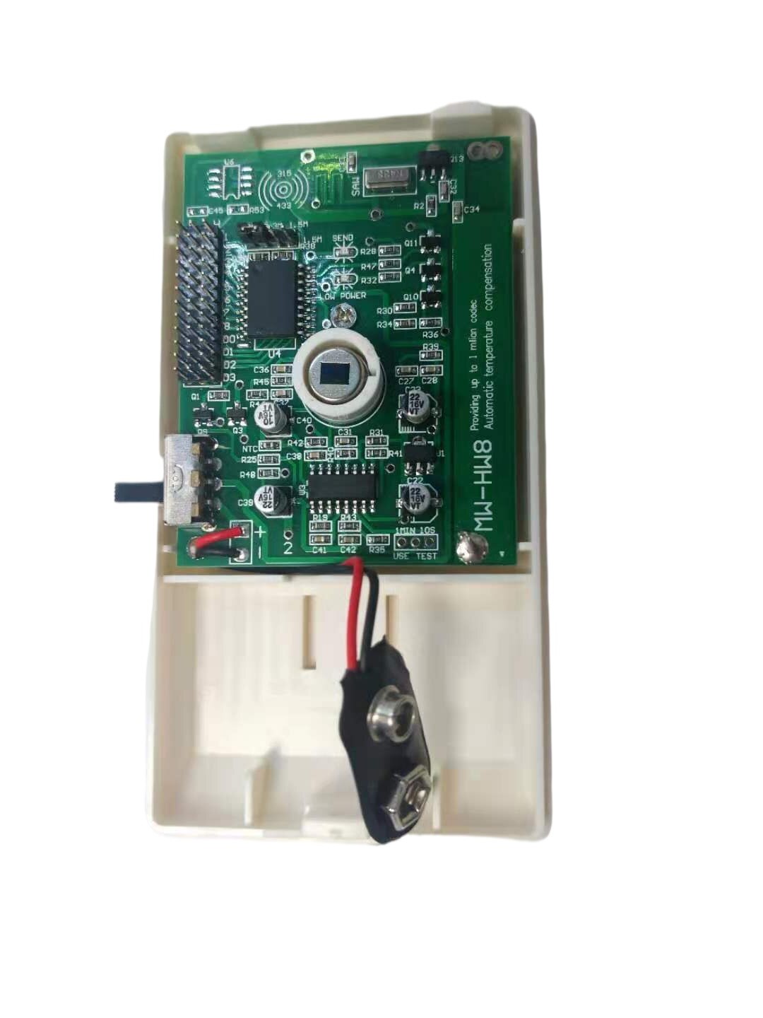 Detector de movimiento infrarrojo antirrobo, sensor PIR inalámbrico de código ajustable, chip 2262, 433 MHz, ALARMA DE SEGURIDAD PARA EL HOGAR,