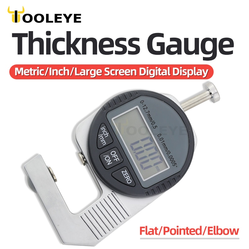 Digital Thickness Gauge Measuring Tools Electronic Thickness Meter Measure Thickness Of Paper Cloth Thin Metal Micrometer 0.01mm