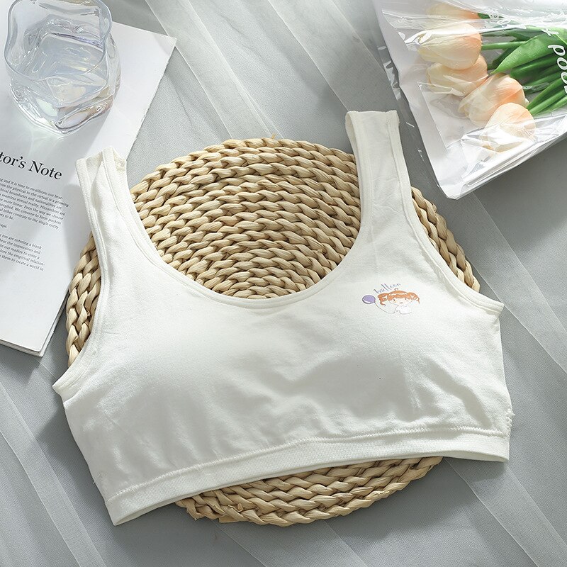 Girls Seamless Development Period Girl Underwear Girl Student Wireless Bra Anti-failure Bottoming Vest Girl 8-16Y Training Bras: 5