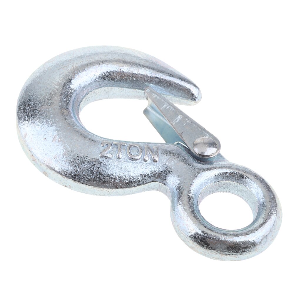 Forged Steel 2T Eye Hook with Clevis Safety Latch for Winch Cable Gokart/ATV