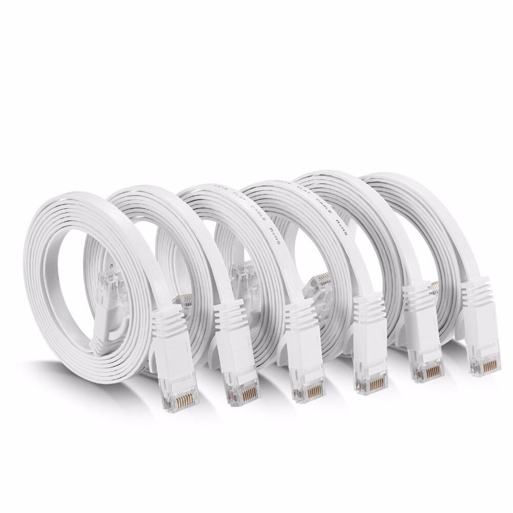 Anpwoo 0.5m 1.5m 2m 3m 5m 10m 15m 20m kabel katt 6 flat utp ethernet-nettverk kabel  rj45 lapp lan kabel ruter datamaskin kabler