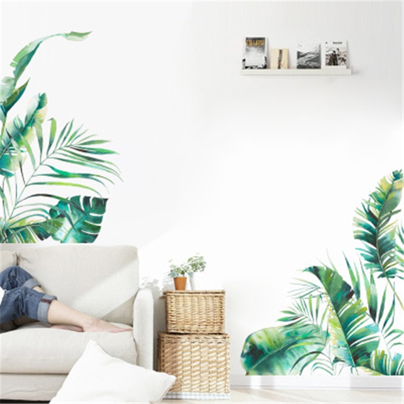 Nordic Groene Plant Muursticker Home Decor Woonkam... - Grandado