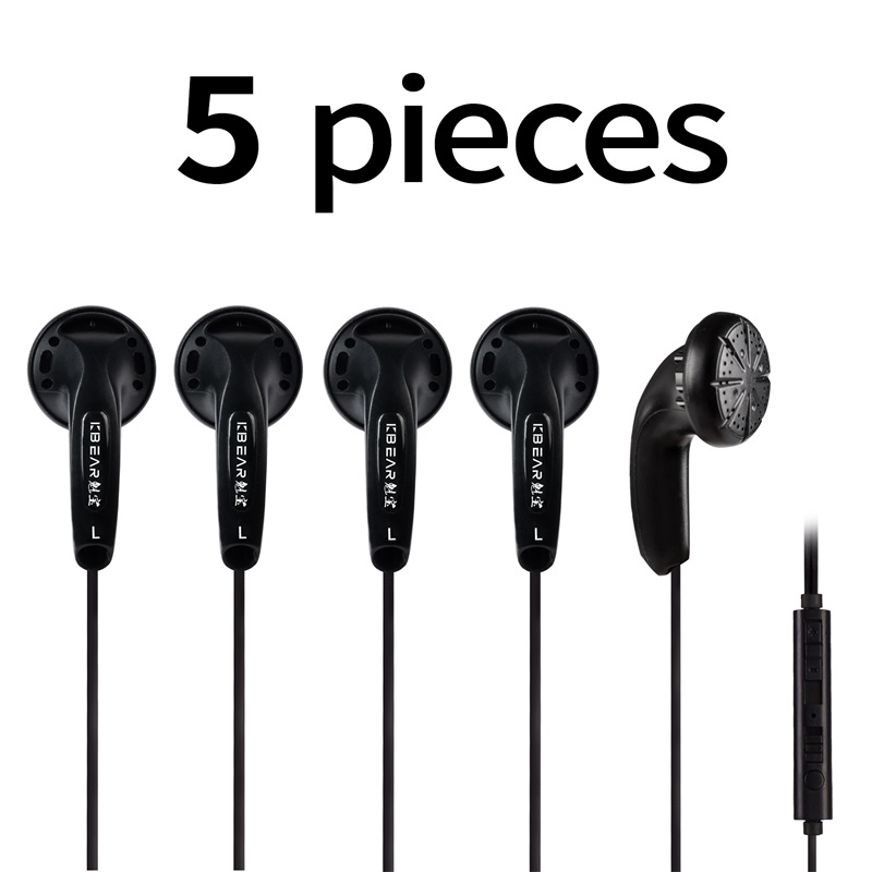 KBEAR Stellar 5PCS Combination Packing 15.4mm Dynamic Driver HIFI Earphone Headset Earbud Monitor Bass Headphone Music ks1 ks2: black