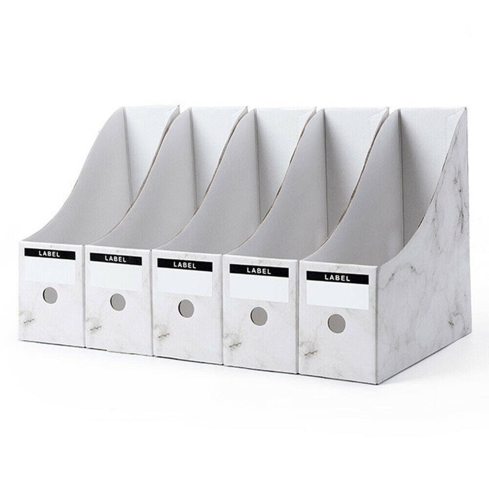 5Pcs/Set Magazine School Storage Box Pencil Office Paperwork Organiser Stationery Rack File Desk Holder Simple Paper P4J1: Default Title