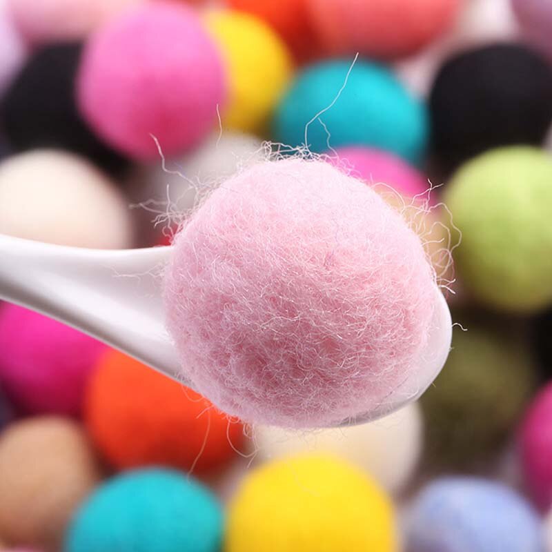 10pcs/lot Wool Felt Balls Round Wool Felt Balls DIY Home Decoration Mixed Color 20MM Pom Poms Ball Felt: color  6