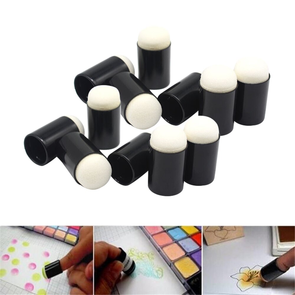 40 teile/los Handwerk Finger Schwamm Daubers mit Gestalteten Lagerung fallen für Karte, Der Malerei Zeichnung Kreide DIY Malerei Werkzeug