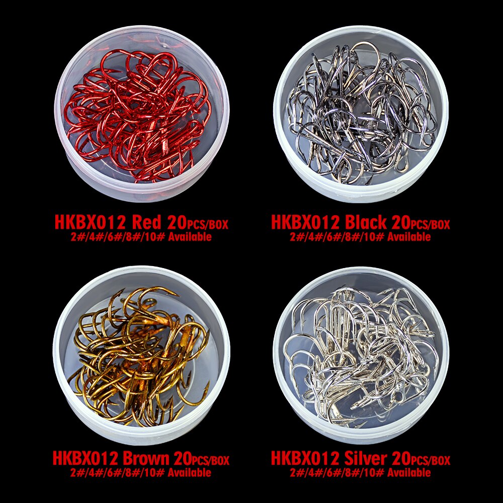 20pcs/Box Fishing Hook 2/4/6/8/10# Triple Fishhook High Carbon Steel Antirust Treble Hooks Carp Catfish Anzol Peche Tackle