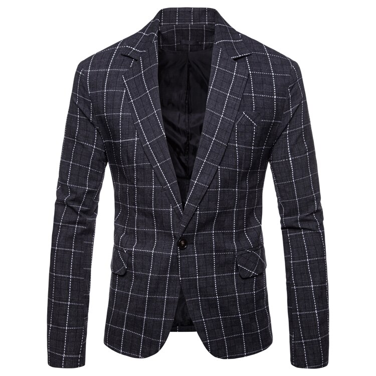 Veste de costume pour homme, Blazer pour mariage, vêtements d'extérieur, à la , Slim, pour bureau, de , haut de gamme, taille 3xl, collection tenue décontractée: Black / XL