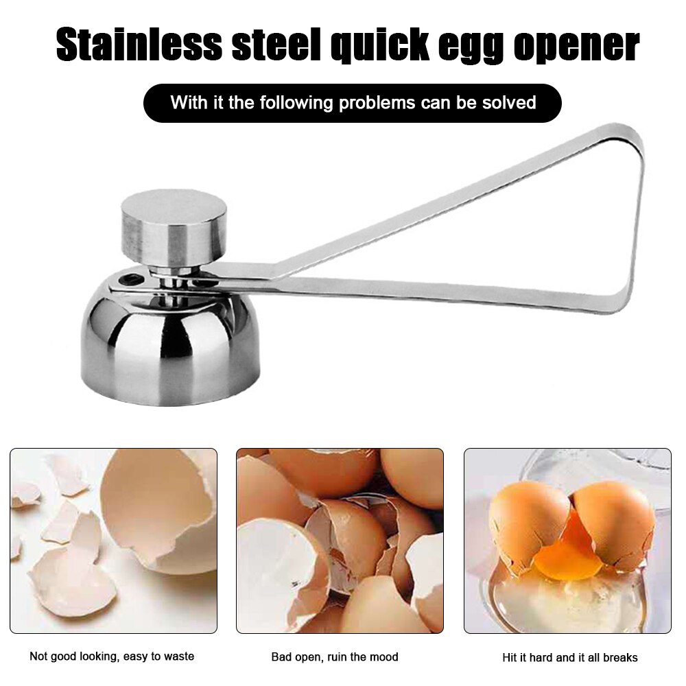 Rvs Quick Ei Opener Ei Schoonmaken Cutter Blikopener Huishoudelijke Kleefrijst Ei Shell Opener Keuken Tool Grote