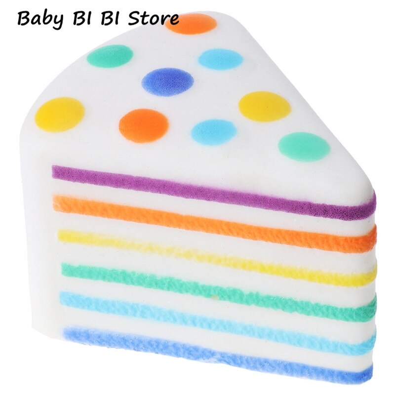 Triangle Rainbow Cake Foam Material Squishy Anti-stress PU Slow Rising Toys For Kids