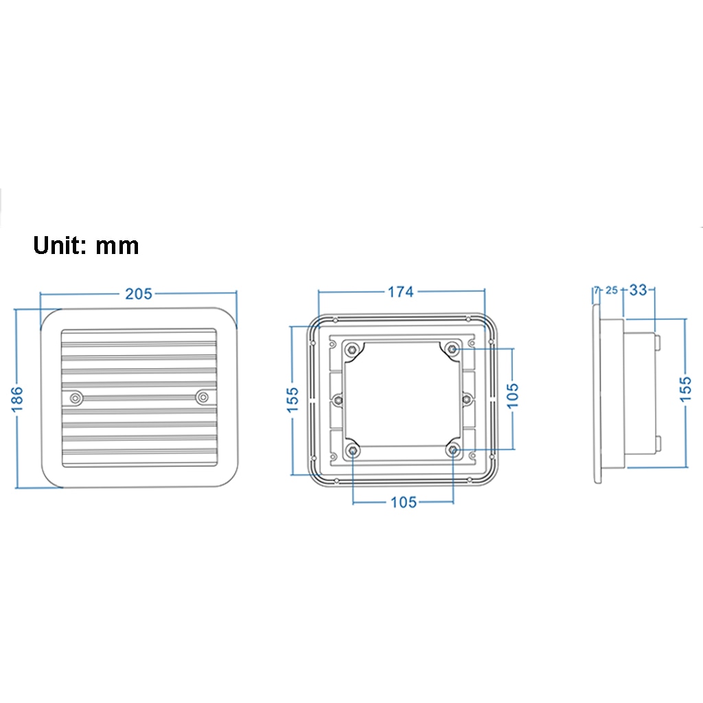 Universal RV Trailer Vent, Side Air Vent with Cool Ventilation Air Fan (White)