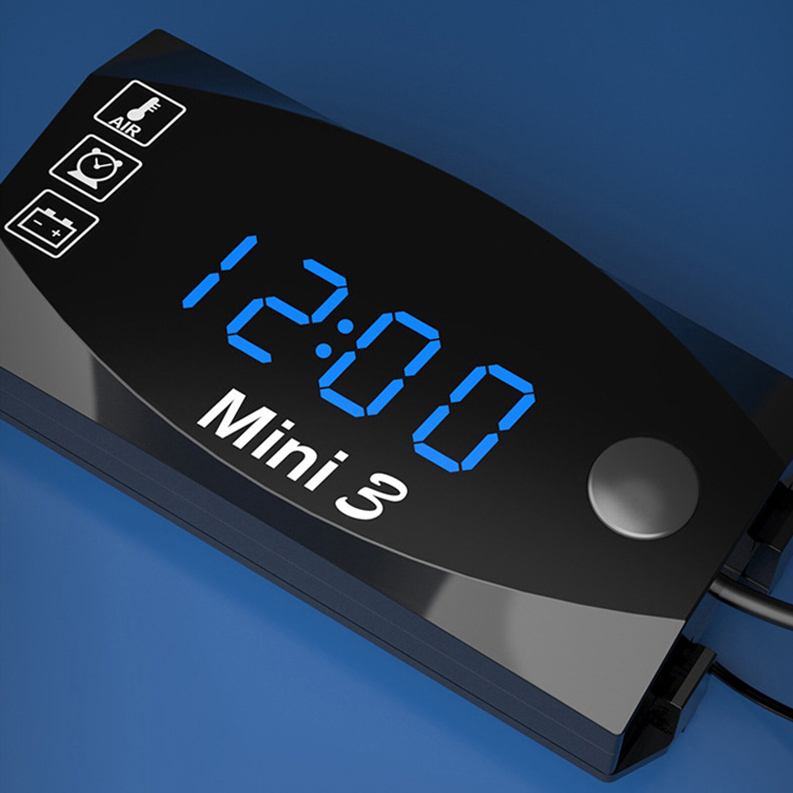 Zegar elektroniczny 3 w 1 uniwersalny motocykl zegar elektroniczny termometr woltomierz zegarek wyświetlacz akcesoria motocyklowe 2020