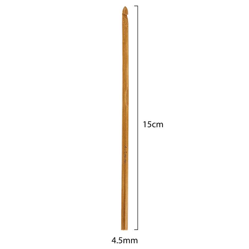 Gancho de ganchillo con mango de bambú, hilo de tejido de aguja de tejer artesanal, 3-10mm para agujas de tejer hechas a mano, hilo de tejido artesanal: Caqui oscuro