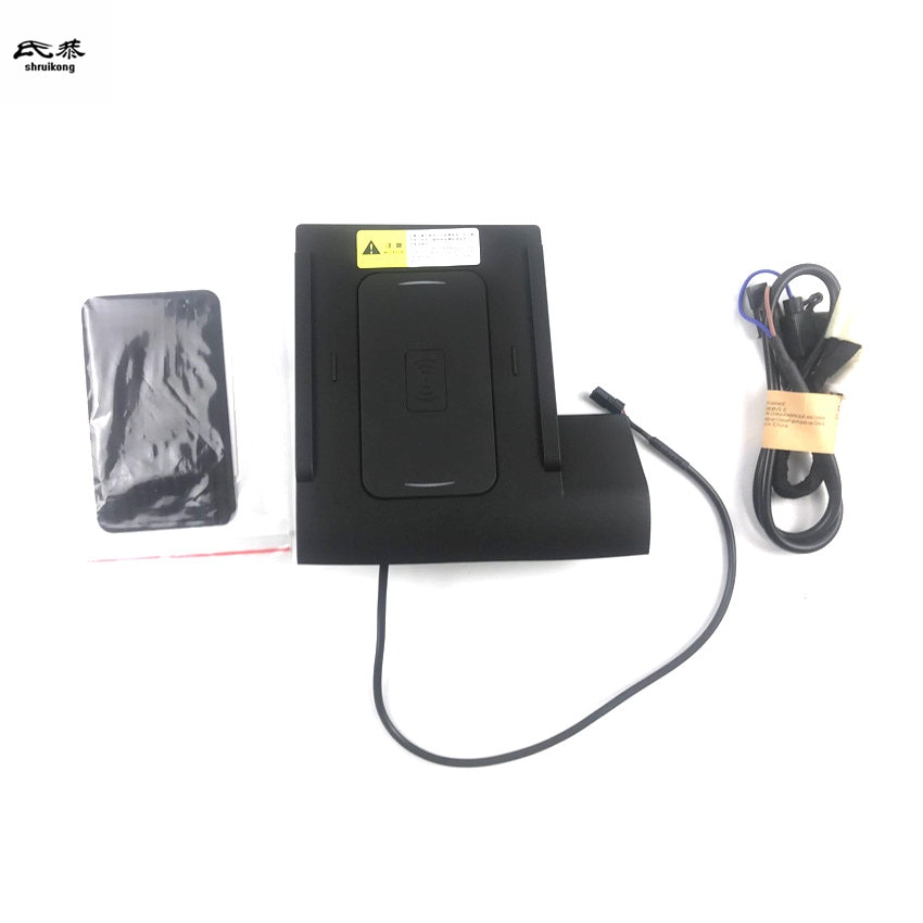 1 Juego de cargador de teléfono inalámbrico de 15W QI ABS de material plástico rápido para el coche para Volkswagen VW GOLF 7 MK7
