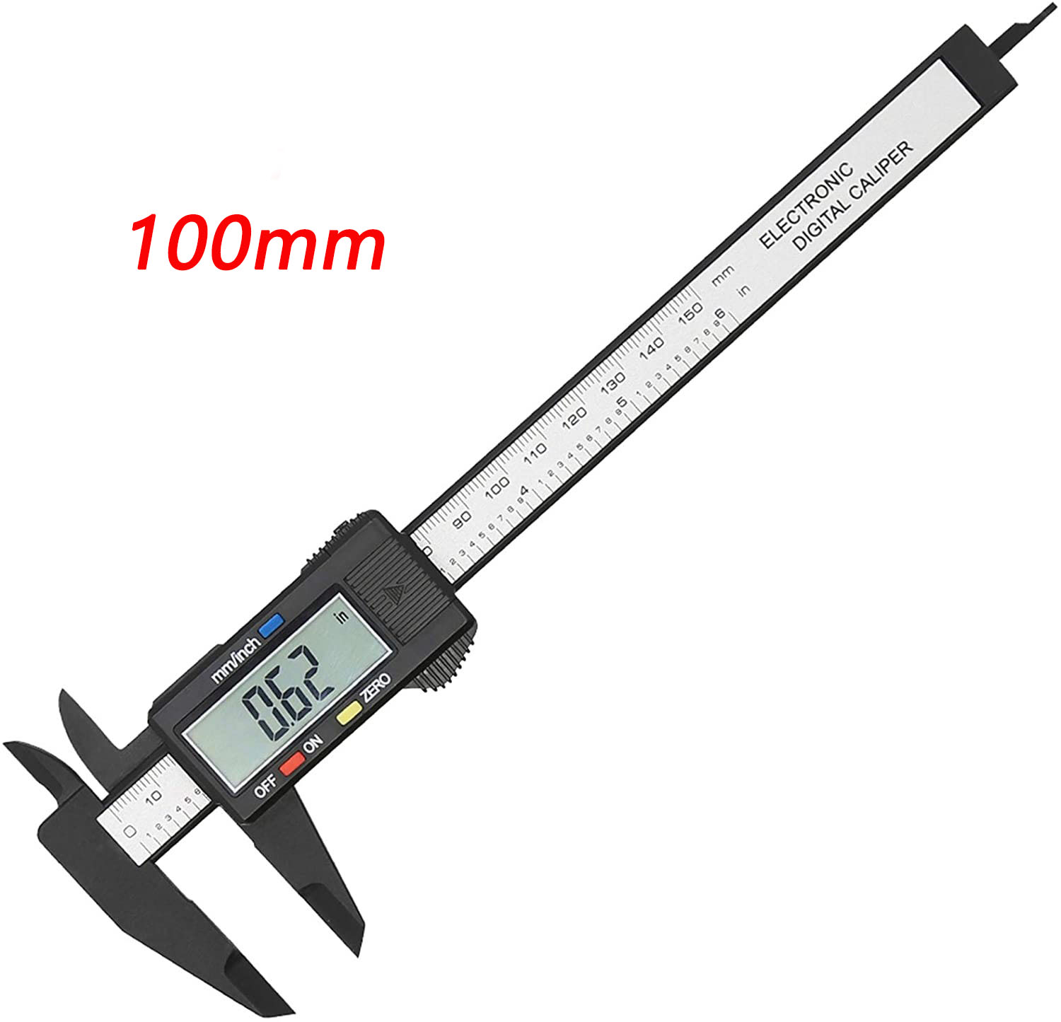 Digital Caliper 6 Inch Electronic Vernier Caliper with LCD Screen 0-6 inch Micrometer Caliper Measuring Tool Inch and Millimeter: 100mm