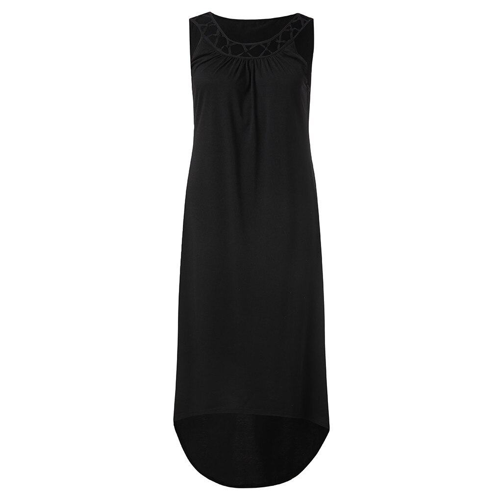Vestido largo playero de gasa para mujer, caftán de gasa negro para mujer, Pareo de talla grande, ropa de playa sin mangas, túnicas de playa