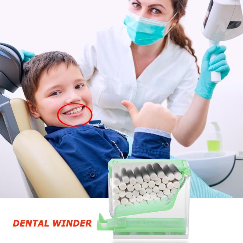Dental ortodontisk bomuldsrulle dispenser pressetype boks opbevaringsorganisator til tandlægeværktøj
