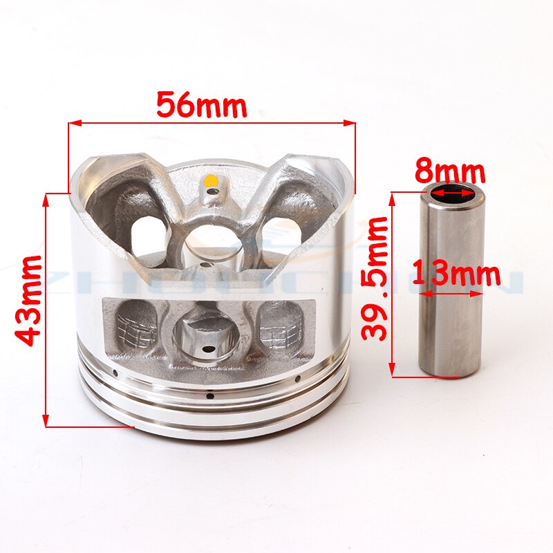 Juego de pistón y anillos de 56mm y 140cc para motor YX 140, Pit Pro Trail Dirt Bike