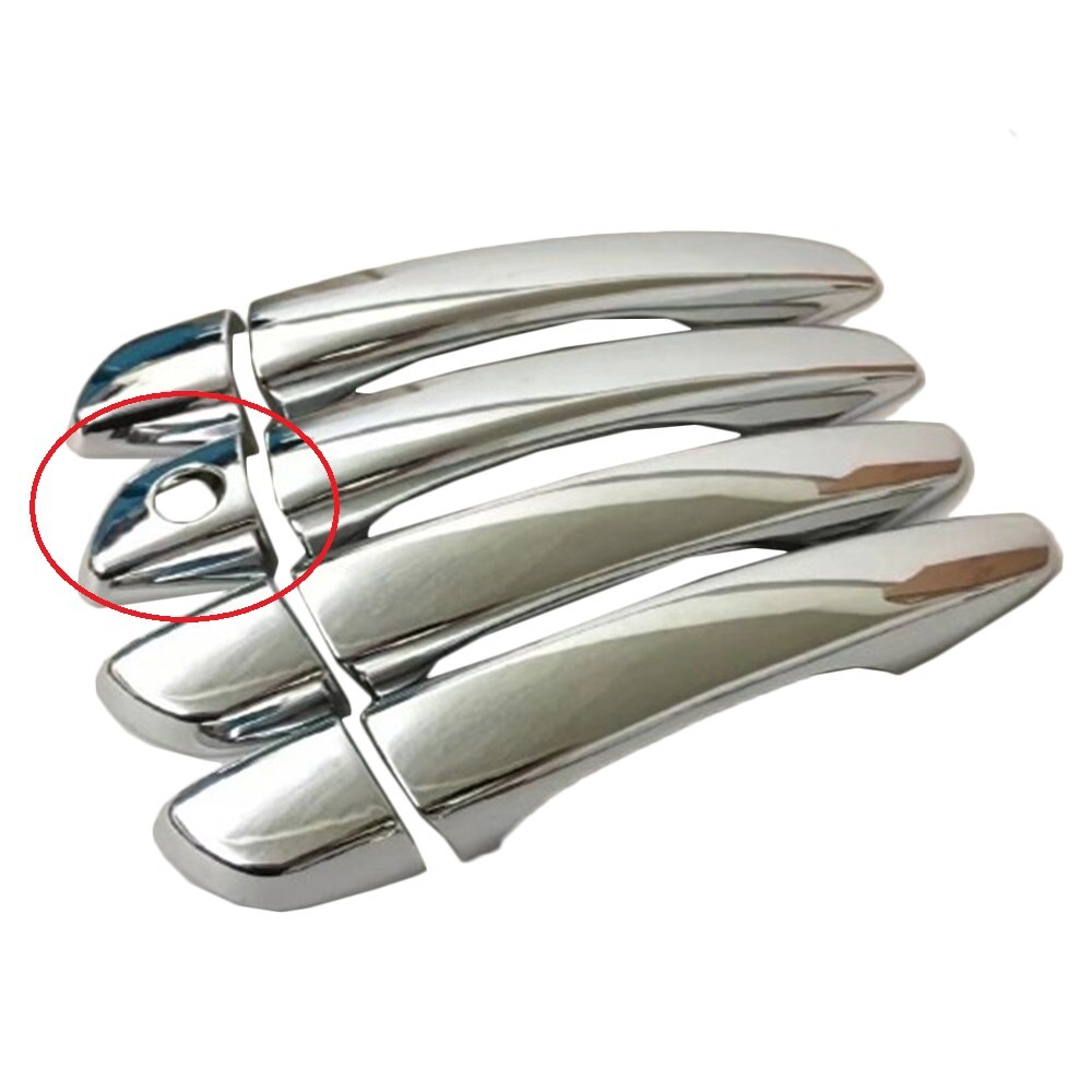 ABS Chrome Interior Door Handle Bowl Frame Trim 4pcs For Peugeot 3008 2009-2015