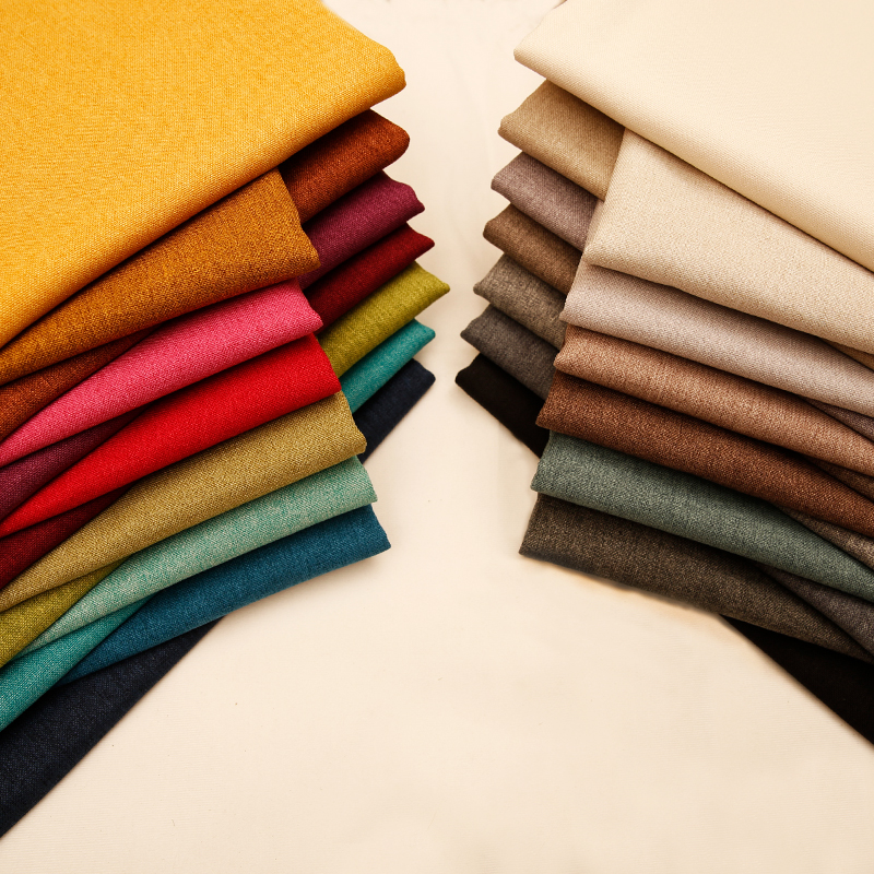 Upholstery plain fabric solid linen fabric white material for sofa fabrics for sewing