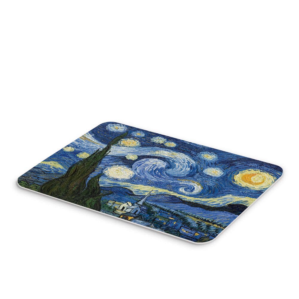 Oliemaleri abstrakt kunst stjerner himmel måne flannel bademåtte indendørs memory skum badeværelse badekar skridsikkert tæppe gang døråbning tæppe
