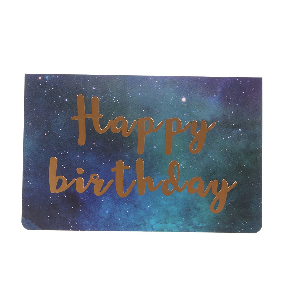1pcStarry Series Festival Greeting Lucky Cards Happy Birthday Good Luck Message Card Wedding Birthday Party Decor Cards Blessing: 7