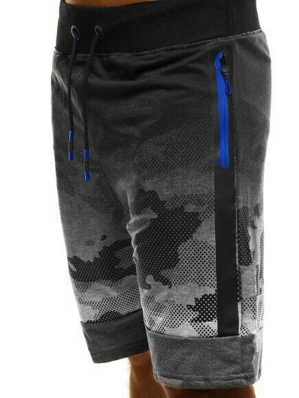Miesten camo harjoitusharjoitus shortsit rennot lyhyet housut puuvilla kuntosali fitness lenkkeily urheiluvaatteet shortsit m -3xl: M / Vaalean harmaa