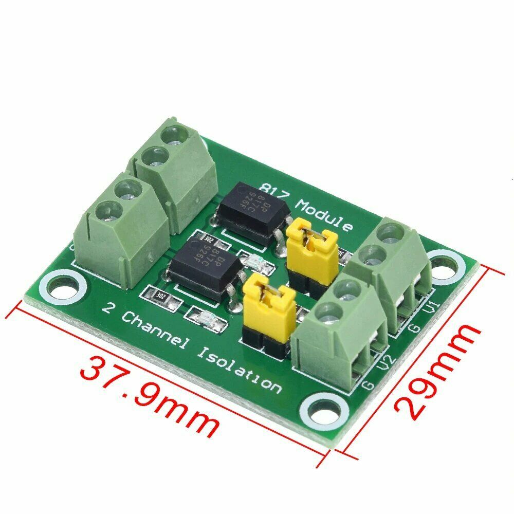 Optoaislador PC817 de 2 canales, conexión para Arduino, optoacoplador ST
