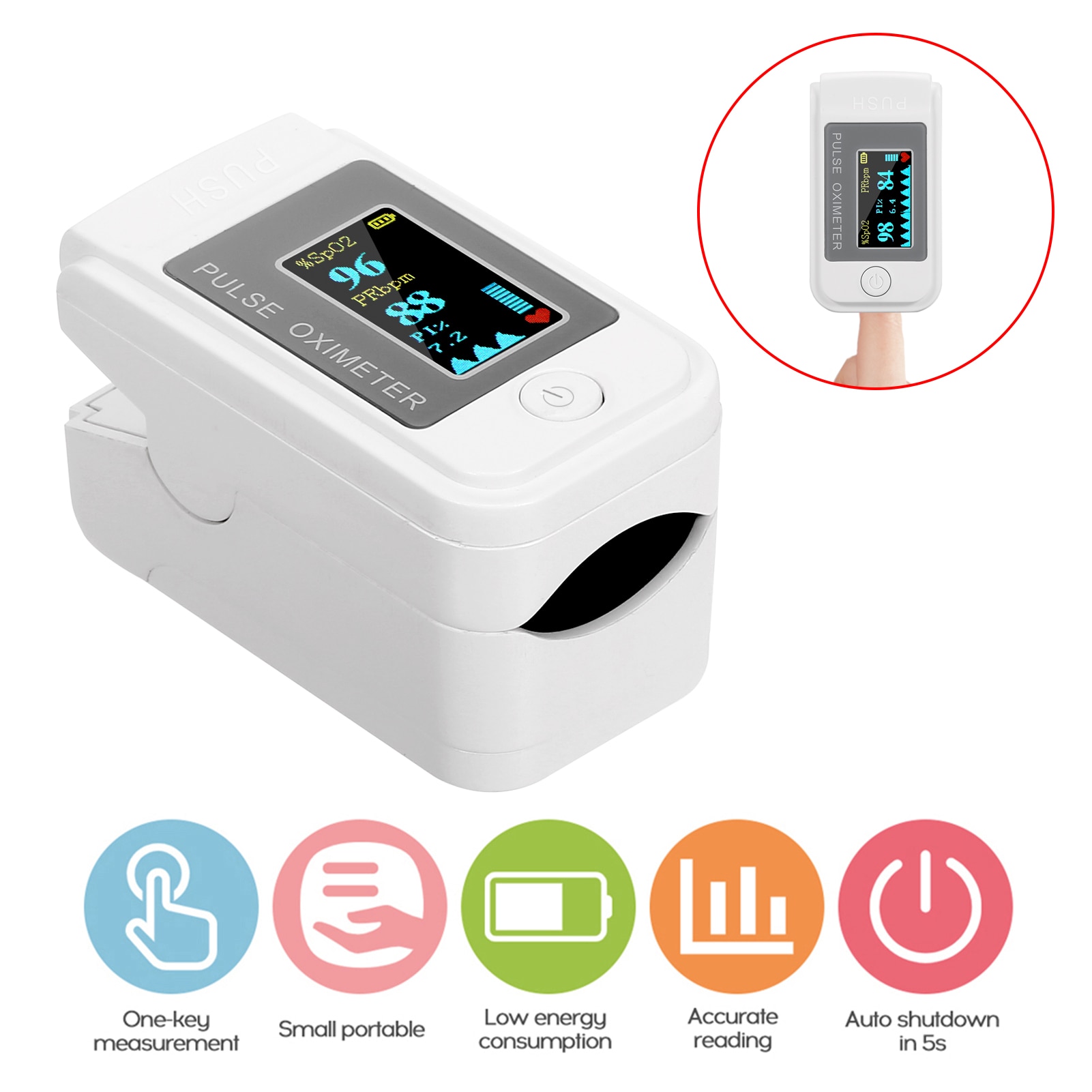 Sauerstoffsättigung Messgerät Bluetooth Pulsoximeter – Fingermessgerät Für Sauerstoffsättigung (SpO2) & Puls Mit App Brustgurt Pulsmesser