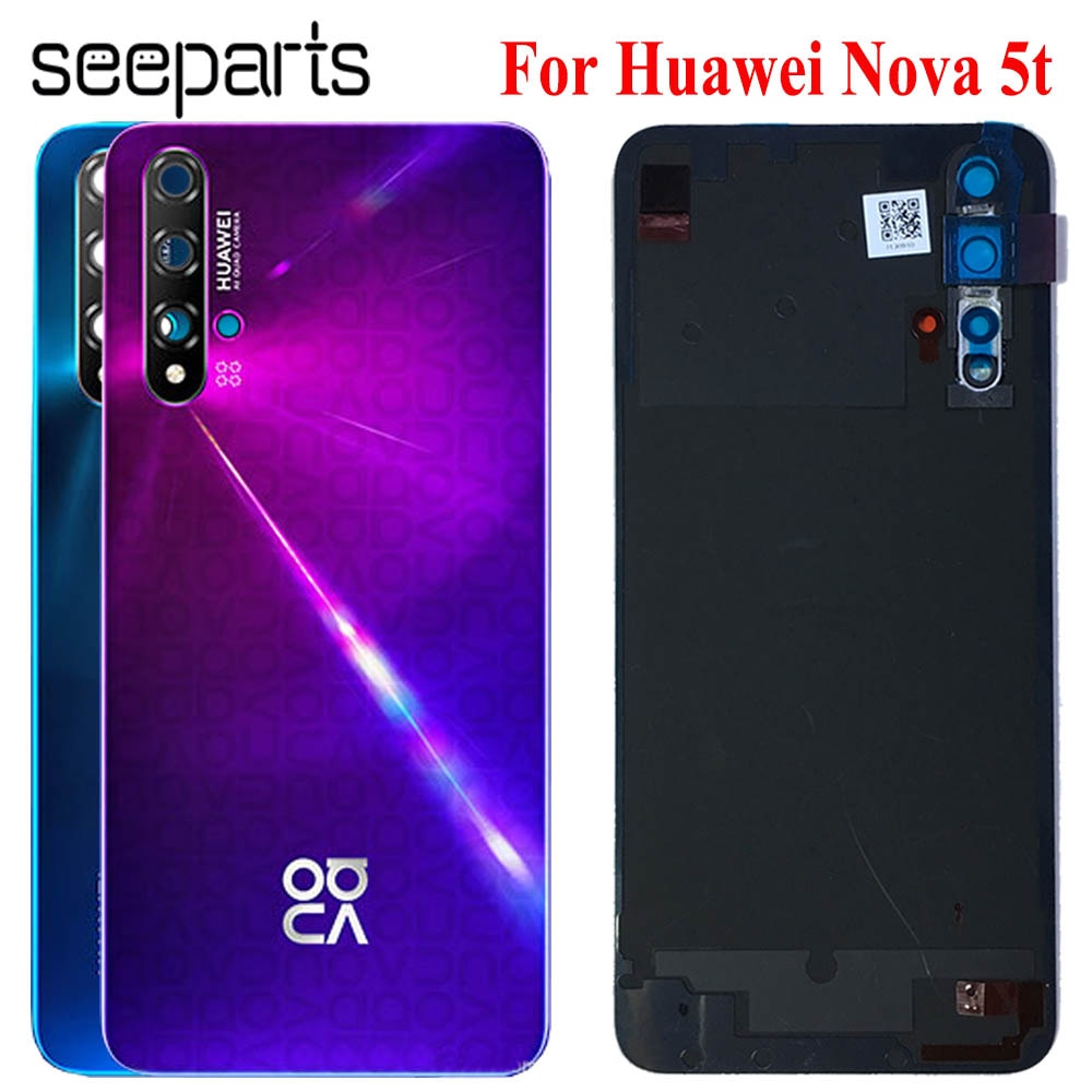 Funda trasera para Huawei Nova 5t, cubierta de batería para Honor 20 se, funda trasera para teléfono de repuesto, funda de batería para Huawei Honor 20se