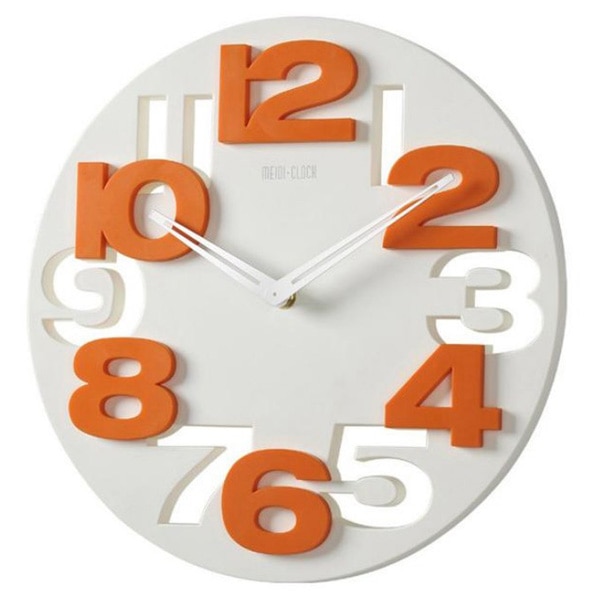 Novelty Hollow-out 3D Big Digits Kitchen Home Office Decor Round Shaped Wall Clock Art Clock: 2