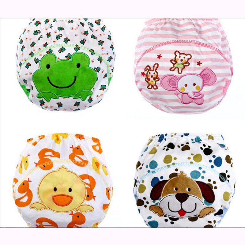 On girl boy underwear baby diaper Newborn cartoon panties waterproof Learn train 6pcs/lot 0-2y unisex