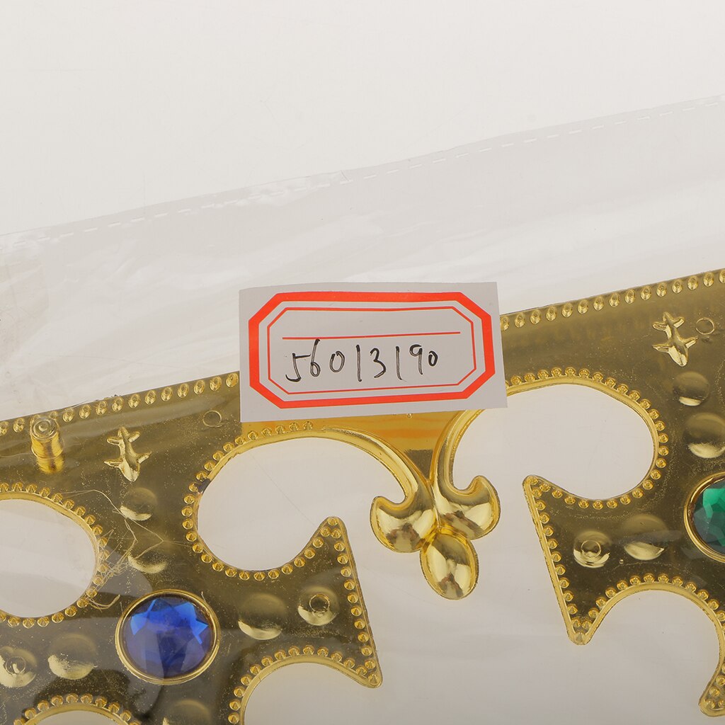 Novelty Gold Plastic Kings Queens Crown Hat Royal Fancy Dress Party Costume Hat Birthday Headwear for Adult Boys Girls