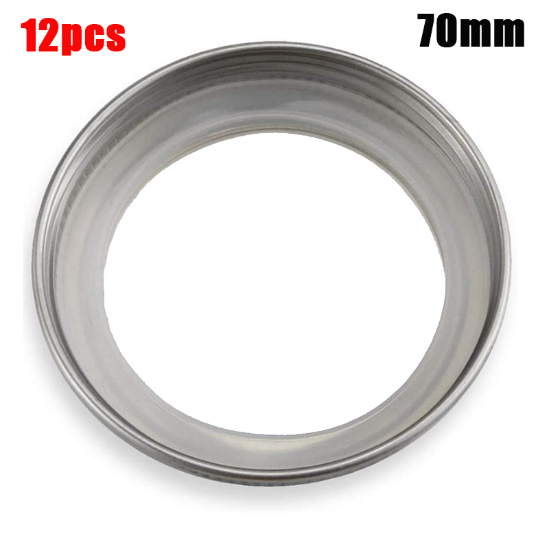 12pcs Mason Jar Canning Lids Leak Proof Sealing Food Keeping Fresh Reusable Split-Type Canning Lids Kitchen Supplies 70mm: A