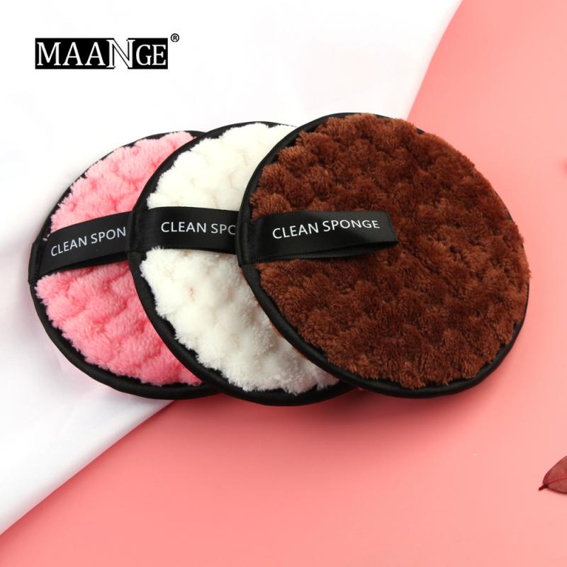 Réutilisable cosmétique bouffée fond de teint poudre bouffée maquillage enlèvement éponge lavage nettoyage coton tampon Facial nettoyant serviettes