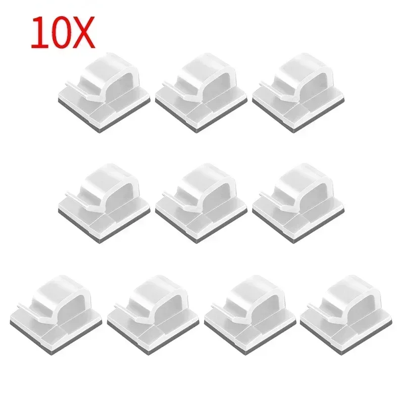 Universal D/wiring Accessories Cable Clamp Waterproof Press Self-Adhesive Adjustable Rubber Cable Gland Office Passes Cables: WHITE