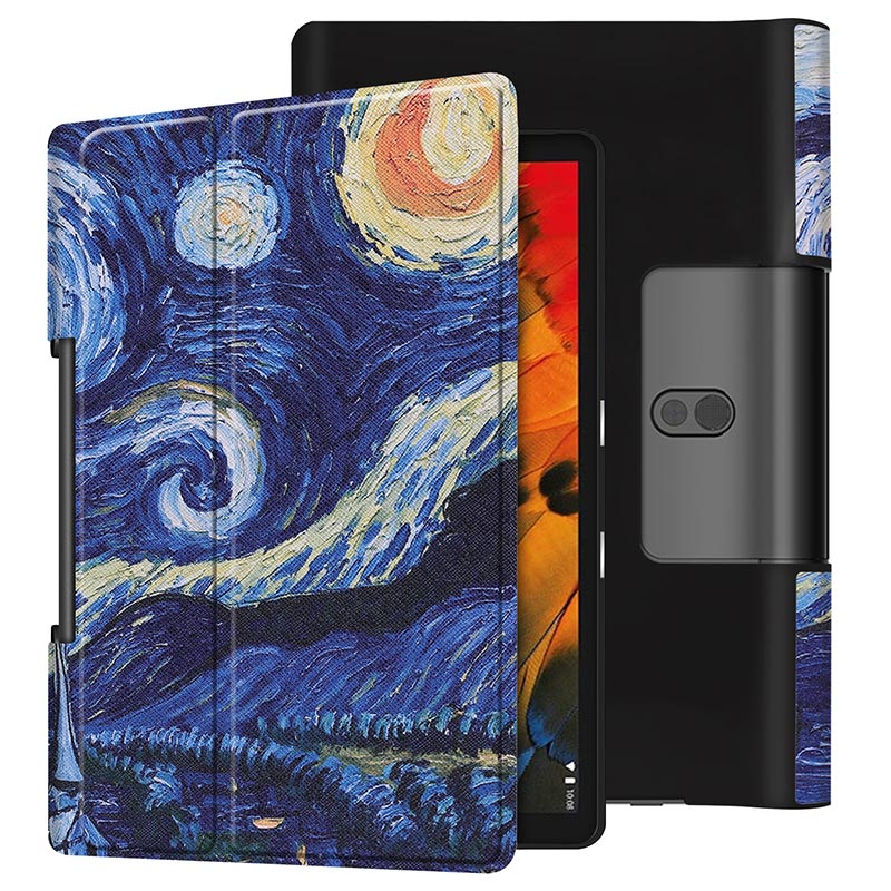 Cover For Lenovo Yoga smart tab 10.1 case YT-X705F Ultra thin PU Leather Stand Flip Case for Lenovo Yoga Tab 5 Case Coque: Starry sky