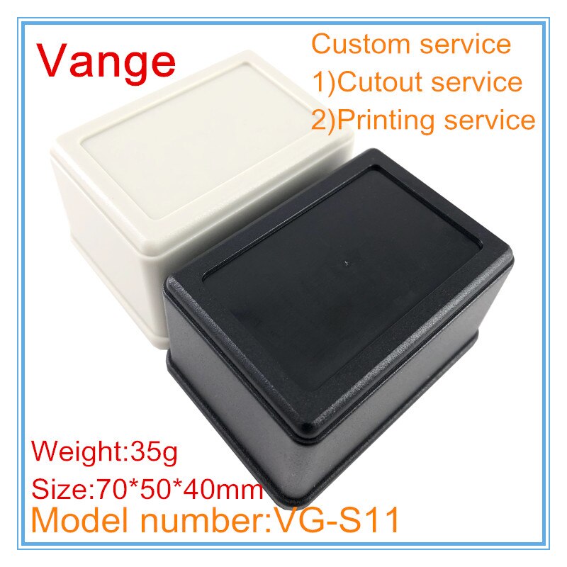 2 unids/lote de buen material carcasa de plástico IP54 ABS caja electrónica de plástico para PCB de China 70*50*40mm