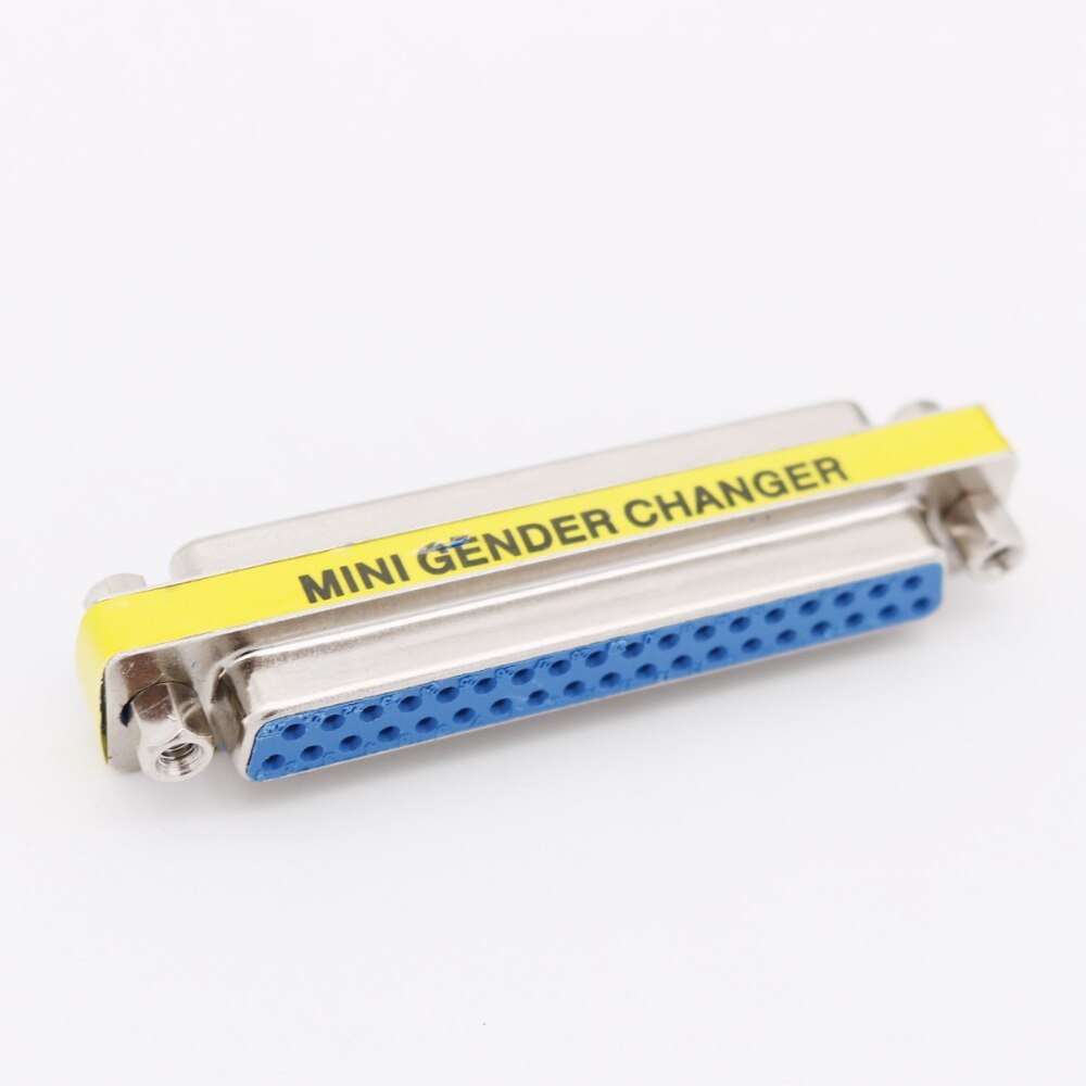 1pc DB37 D-SUB 37 Pin 2 Rows Female Jack To DB37 Female Mini Gender Changer Parallel Port Adapter Connector