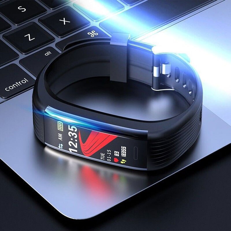 R1 Bluetooth Smart Wristband Band Pedometer Heart Rate Monitor Blood Pressure Fitness Tracker Waterproof Smartband Bracelet