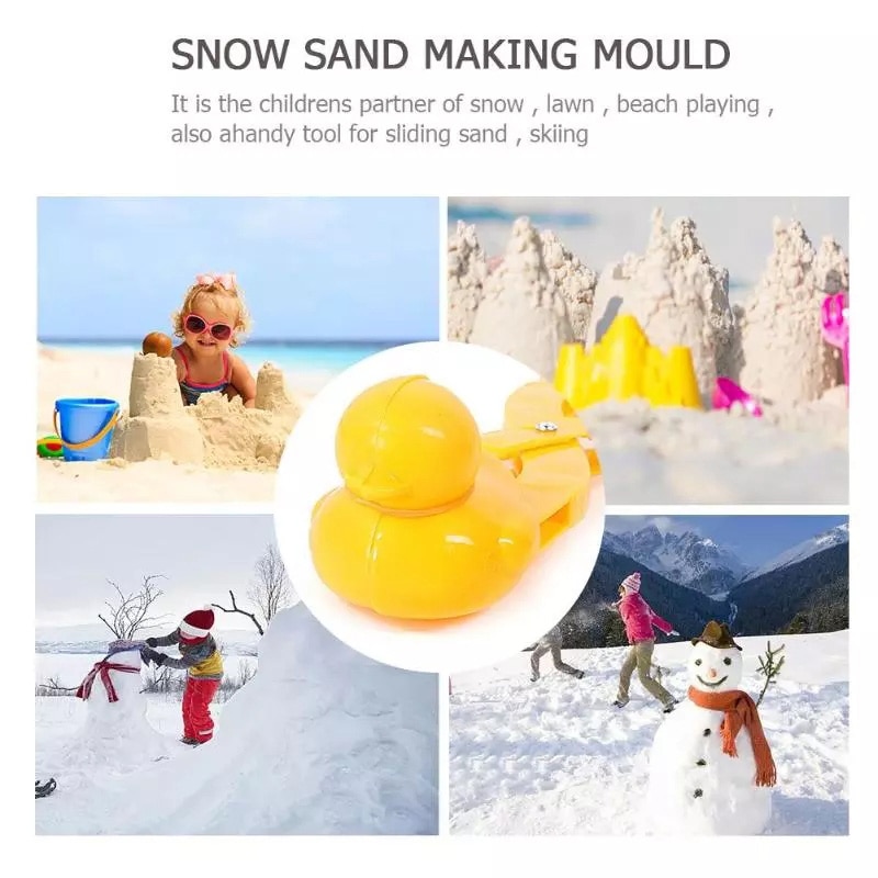 Snowball Maker Clip Plastic Mold Tools Winter Play Snowball Fight for Kids and Adults Love Duck Round Shape Outdoor Sports Clip