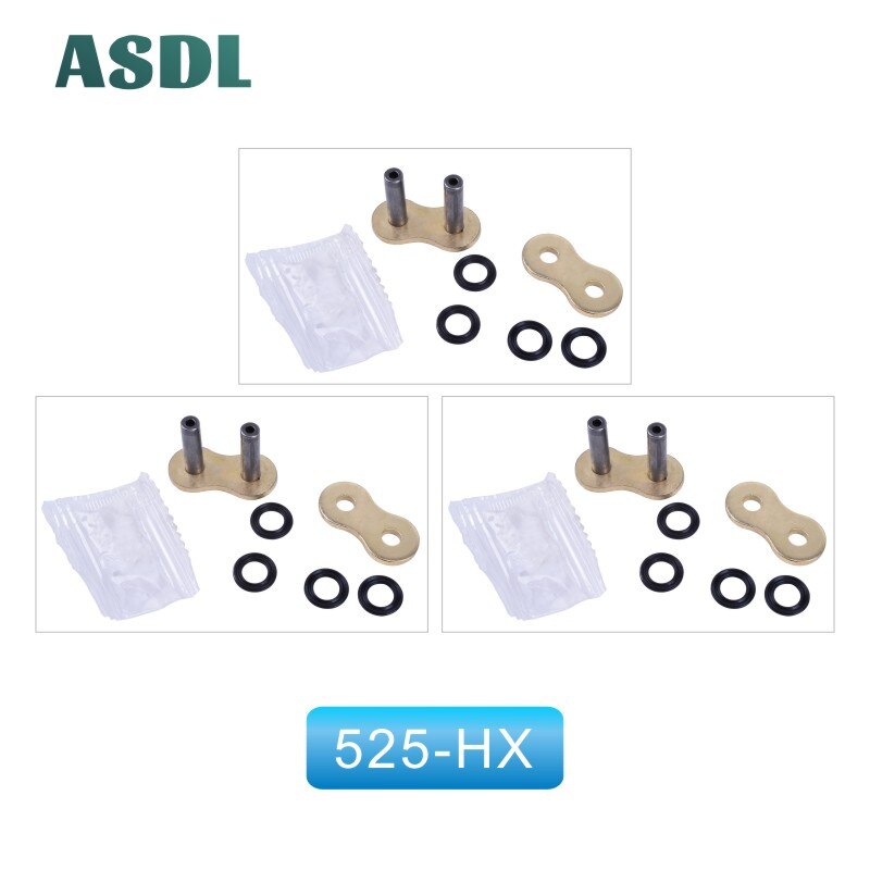 525 525ho 525hx o-ring x-ring motocicleta clipe de corrente rebite junção conector fivela link: 3pcs 525HX