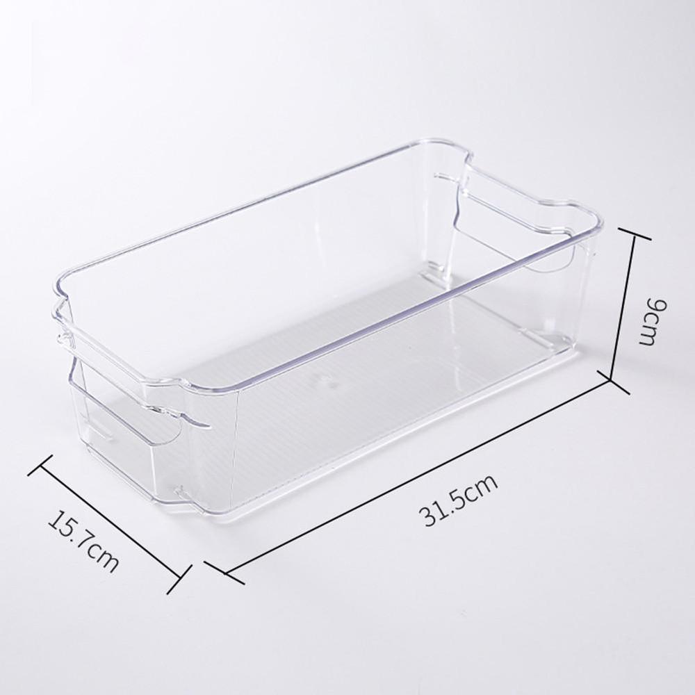 Clear Pantry Organizer Bins Household Plastic Food Storage Basket Box For Kitchen Countertops Cabinets Refrigerator Freezer: 5-31.5x15.7x9cm