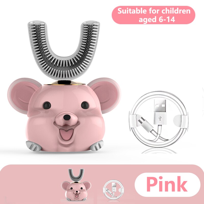 Smart 360 Degrees XaoMi U Electric Toothbrush Kids Silicon Automatic Ultrasonic Teeth Tooth Brush Cartoon Pattern Children: 16