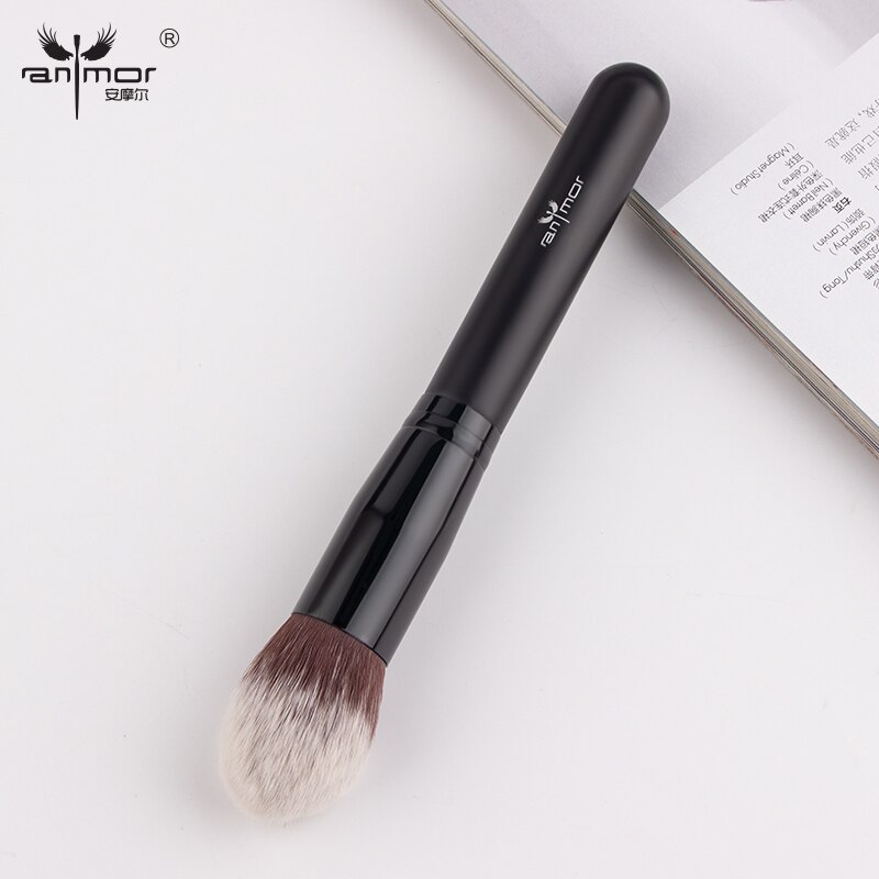 Anmor makeup børste sæt foundation pudder kit rigt syntetisk hår øjenskygge blush blending make up børster pinceaux maquillage: 3012-03k