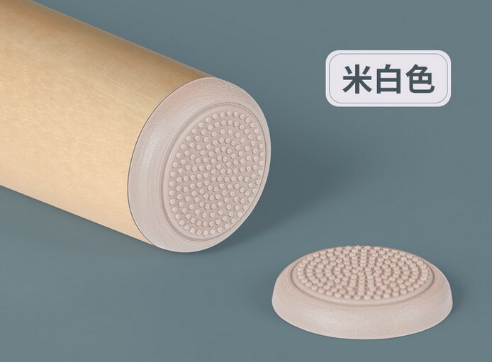 8pcs Silicone Furnirure Covers Protectors Plugs Legs Feet Square Round Shape Beige Table Carbinet Coach Sofa Leg Home Accessory