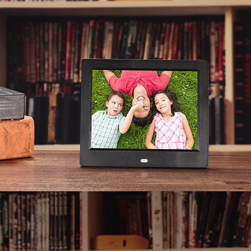 8 Inch Scherm Digitale Fotolijst Hd 1024X768 Mult-Media Speler MP3 MP4 Met Wekker Elektronische Album