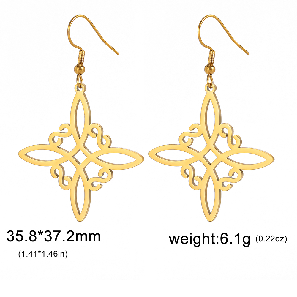 Dadapara stregoneria orecchini con nodo strega irlandese Celtics nodo Wicca simbolo orecchini pendenti gioielli con geometria Vintage ▾ in acciaio inossidabile: Cobalto viola