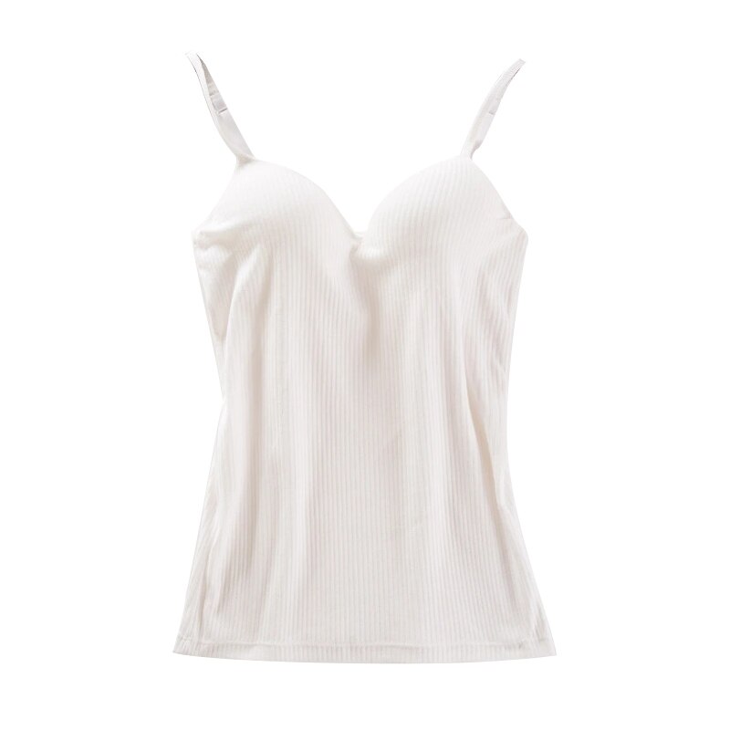 Débardeur tubulaire rembourré en coton sans couture pour femme, débardeur à bretelles croisées, sous-vêtements une pièce: W / L