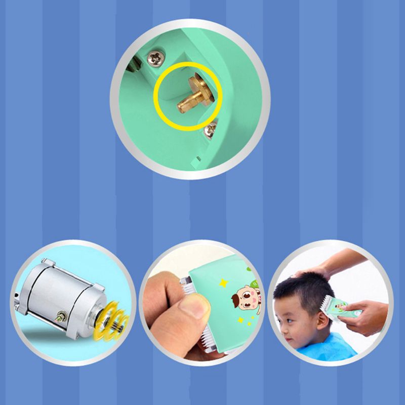 Máquina de cortar cabelo elétrica do bebê poderoso à prova dwaterproof água aparadores baixo ruído cortador kit